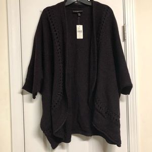 Super cute cardigan! Black and burgundy pattern.